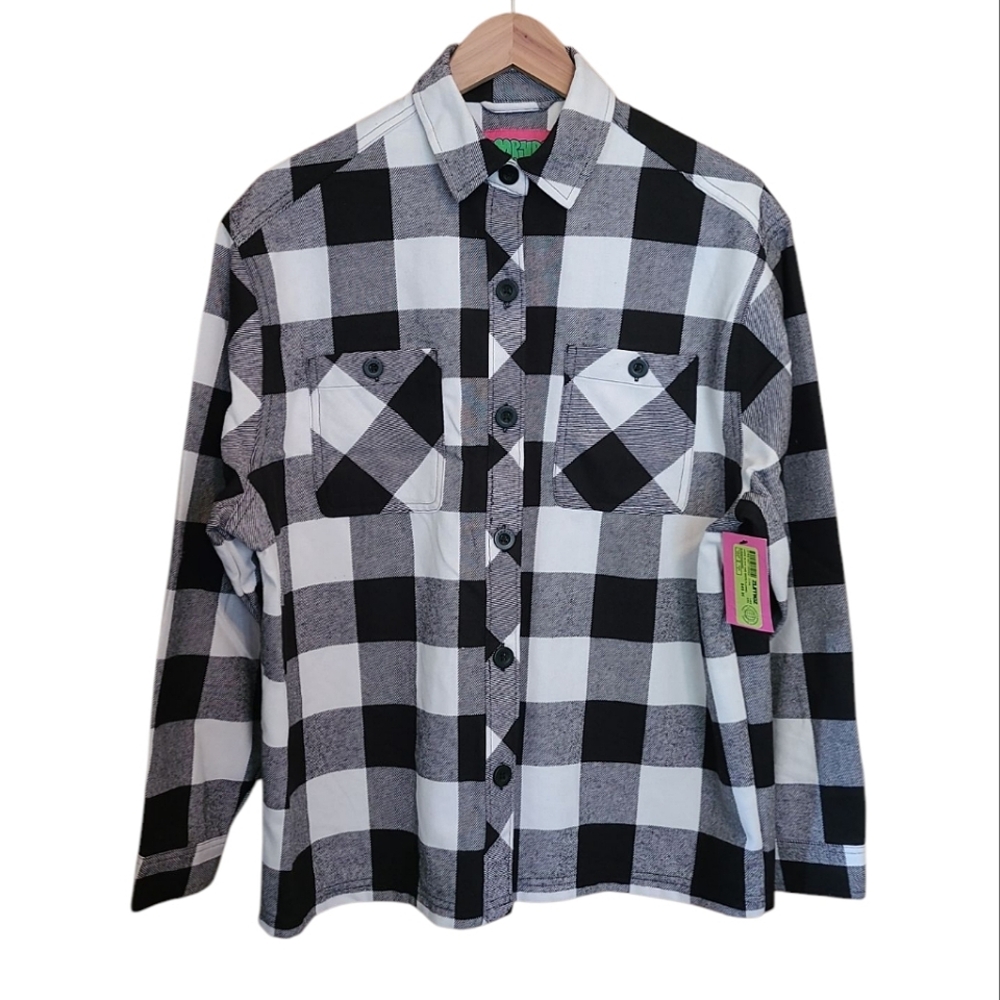 Women's Empyre Brand Heavy Weight Organic Cotton Plaid Flannel Unisex Medium - Picture 3 of 12